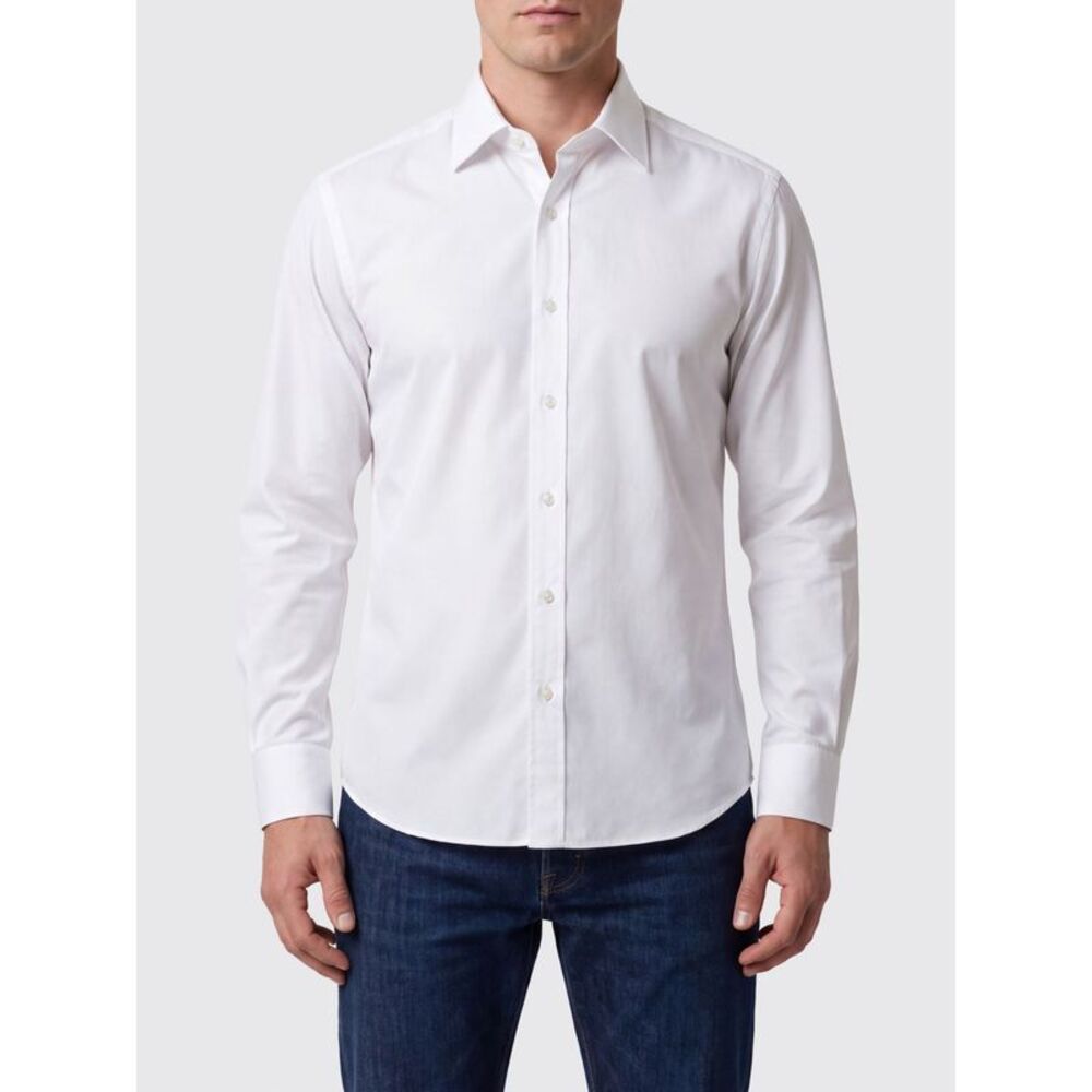 Tom Ford Men Tom Ford Classic Cotton Poplin Shirt With French Collar